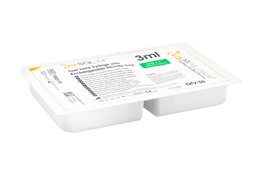 Sol-M® 3-Piece Syringe with Exchangeable Needle Combo Convenience Tray