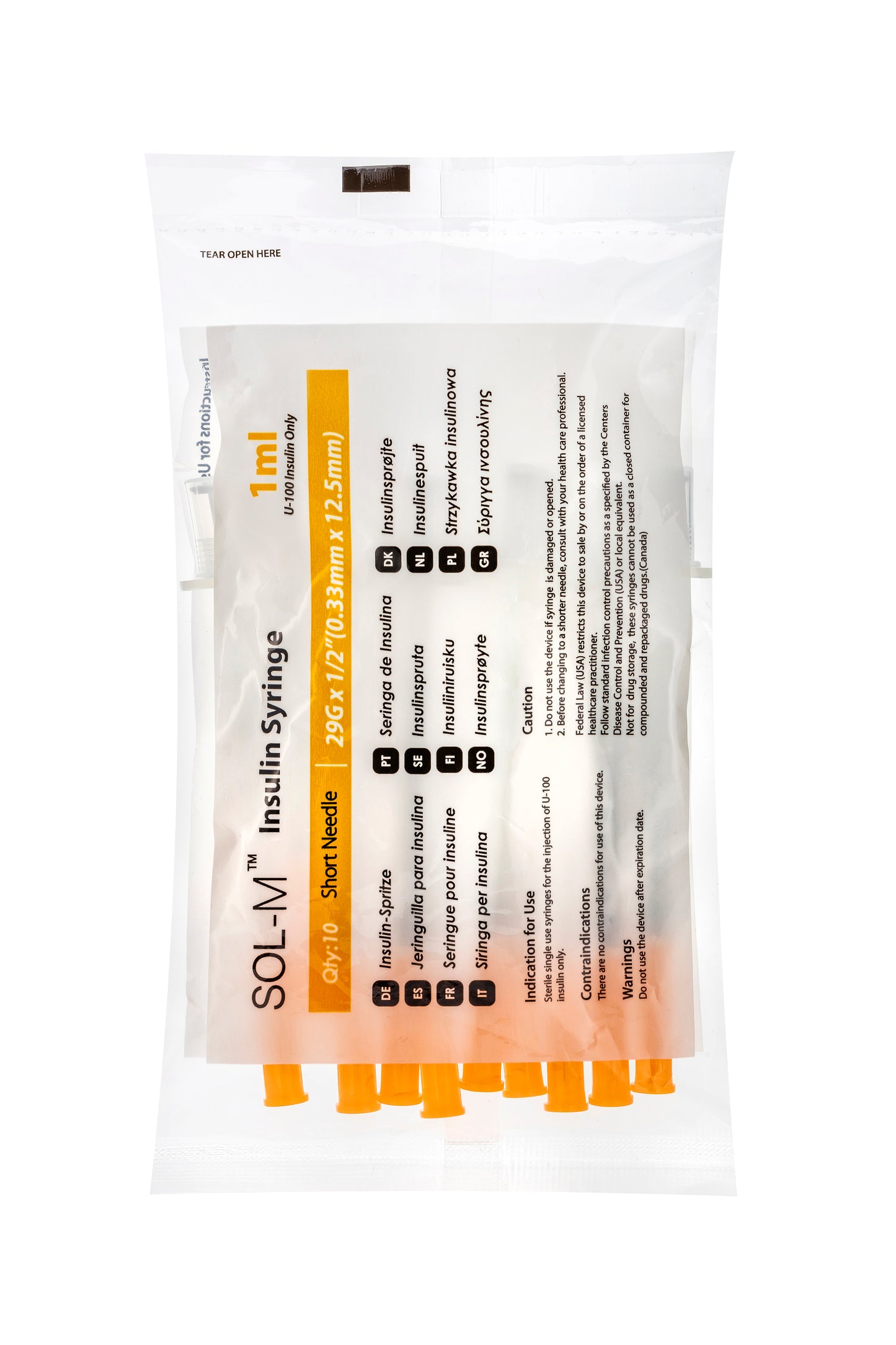 Sol-M® Standard Insulin Syringe