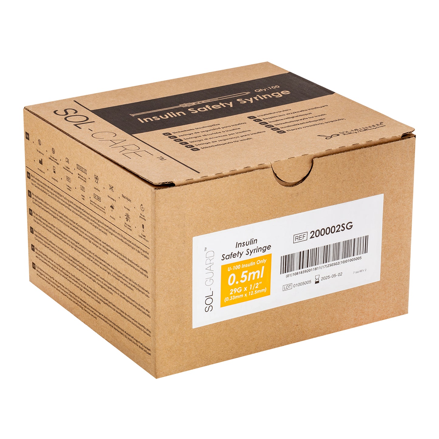 Sol-Guard® Safety Insulin Syringe