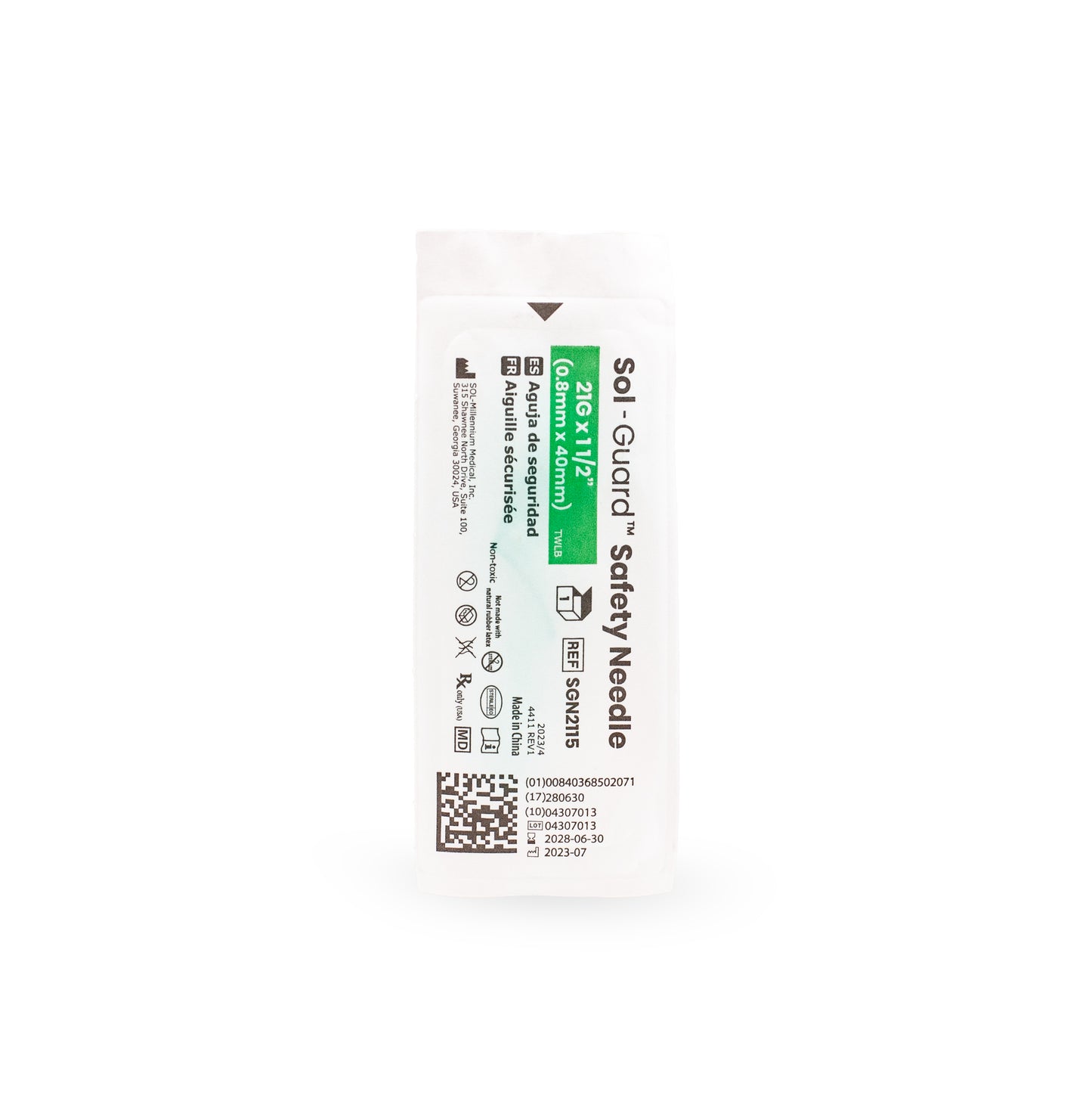 Sol-Guard® Safety Needle